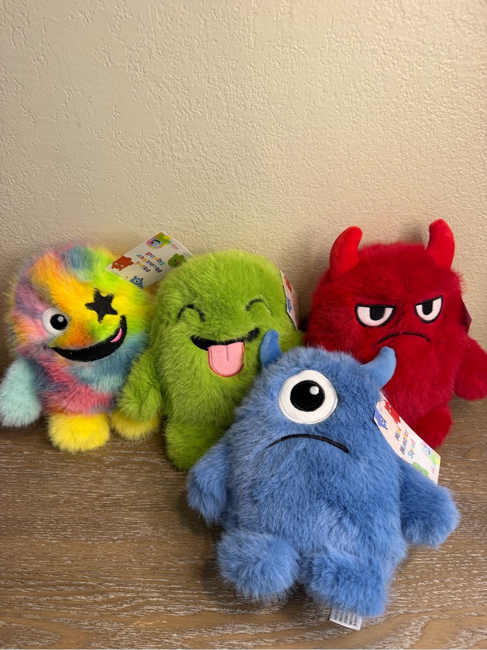 Set of 4- Target Bullseye Halloween Mini Monster plush